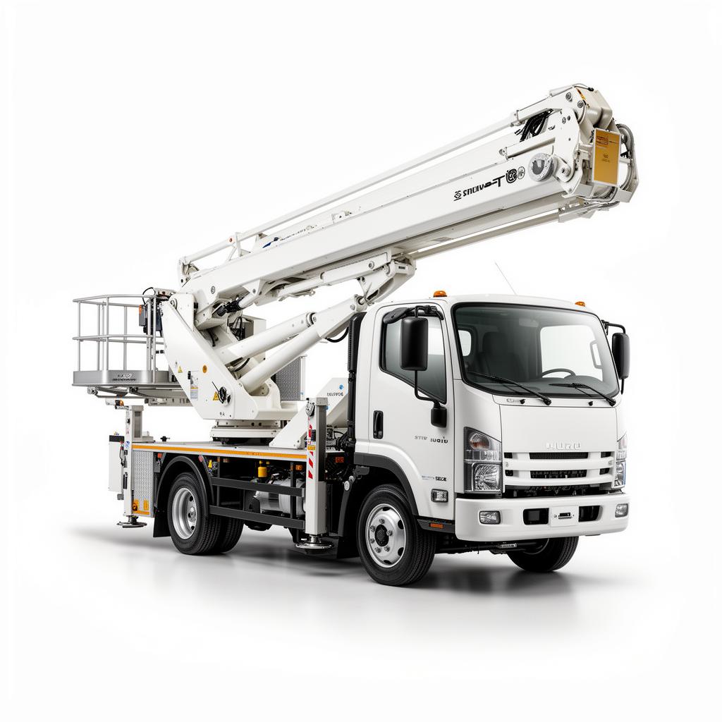 Truck-mounted manlift with extended boom
